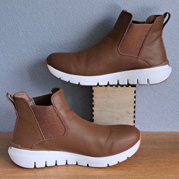 KURU FLEX Astra Womens 9.5 Brown Leather Chelsea Boots Comfort Arch Support - Picture 7 of 10